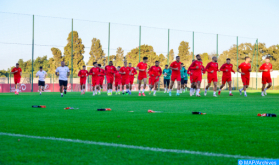 مباراة المغرب-الكونغو..المنتخب الوطني المغربي يجري حصة تدريبية على أرضية الشهداء بكينشاسا