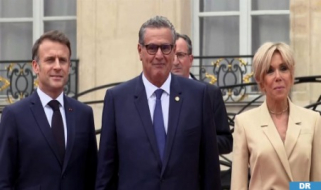 JJ.OO. de París: Akhannouch asiste a la recepción ofrecida por el presidente francés y la Sra. Brigitte Macron