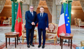 El presidente francés Emmanuel Macron recibe a Akhannouch