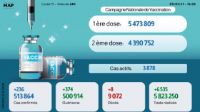 Covid-19: 236 nuevos casos y 374 recuperaciones en 24 horas