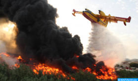 Larache: Esfuerzos constantes para controlar el incendio en el bosque de "Buhachem Ybel El Alam”