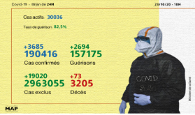 Coronavirus: 3.685 nuevos casos confirmados y 2.694 recuperaciones en 24h (Sanidad)