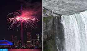 Canadá: Las Cataratas del Niágara y la Torre CN se visten con los colores de la bandera marroquí para celebrar la fiesta del Trono