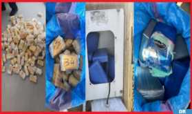 Más de 72 kg de cocaína incautados en dos operaciones distintas en el puerto de Tánger Med y en el puesto fronterizo de El Guergarat (fuente de seguridad)