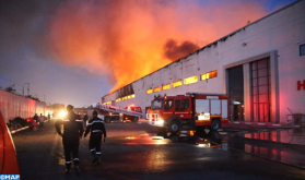 Controlado un incendio en un depósito de almacenamiento en Casablanca