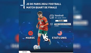 JO de Paris (Foot masculin): le Maroc affronte les Etats-Unis en quarts de finale