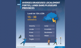 Averses orageuses localement fortes, lundi dans plusieurs provinces (bulletin d'alerte)