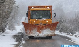 Province d'Al Hoceima: Mobilisation constante pour libérer les axes routiers après les chutes de neige