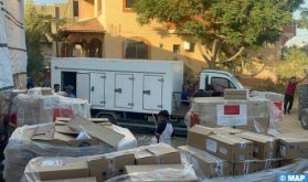 Début de l’opération de distribution des aides médicales acheminées aux Palestiniens de Gaza sur Hautes instructions de SM le Roi