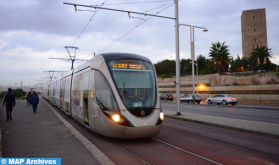 Tramway de Rabat-Salé: interruption temporaire du service, les 11 et 12 janvier, entre "Pont Hassan II" et "Place du 16 Novembre"