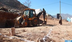 Reconstruction post- séisme : Lancement à Talat N'Yacoub de l’opération de démolition des maisons endommagées et de déblaiement