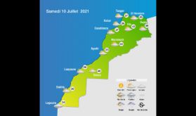 Prévisions météorologiques pour la journée du samedi 10 juillet 2021