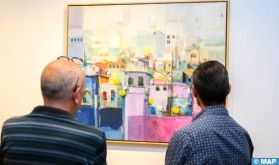 Rabat: Vernissage de l'exposition "Matière et Lumière" de l'artiste peintre et graveuse belgo-marocaine Hafida Lamarti